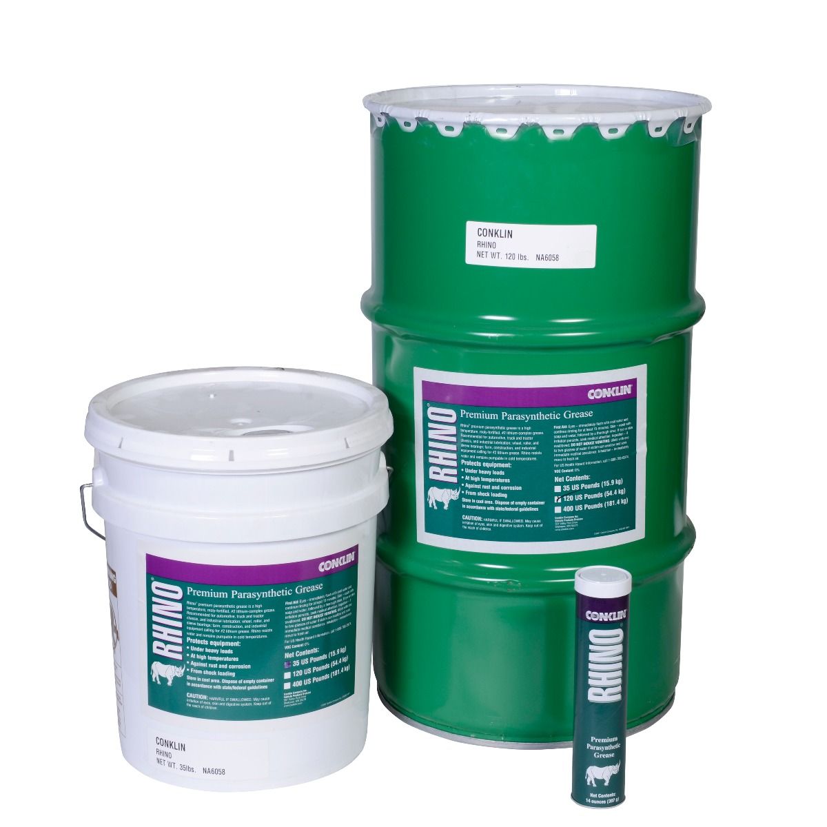 Rhino® #2 Parasynthetic Lithium Complex Grease With Moly single tube (14 oz.) Greases